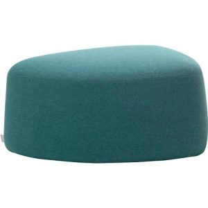 Polstermöbel Leyform GOGO Pouf, mittel, oval, B 980 x T 910 x H 440 mm, mit Gleitern, Stoffbezug, petrol Polstermöbel Leyform GOGO Pouf, mittel, oval, B 980 x T 910 x H 440 mm, mit Gleitern, Stoffbezug, petrol