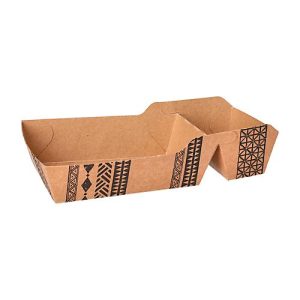 Pommesbox Papstar Maori, Einweg, 2 Fächer, mittel, L 185 x B 100 x H 36 mm, 100 % biologisch abbaubar & FSC®-zertifizierte Pappe, braun, 480 Stück Pommesbox Papstar Maori, Einweg, 2 Fächer, mittel, L 185 x B 100 x H 36 mm, 100 % biologisch abbaubar & FSC®-zertifizierte Pappe, braun, 480 Stück