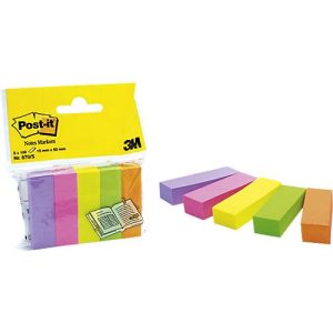 Post-it Haftstreifen 670-5, 5 x 100 Blatt, farbsortiert Post-it Haftstreifen 670-5, 5 x 100 Blatt, farbsortiert