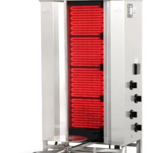 POTIS CE4 Ceran Elektro Gyrosgrill Dönergrill Kebabgrill 50 kg, Höhe 1120 mm