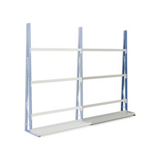 Profil-Lagerregal, einseitig, Anbaufeld, H 2500 x L 1800 x T 340 mm Profil-Lagerregal, einseitig, Anbaufeld, H 2500 x L 1800 x T 340 mm