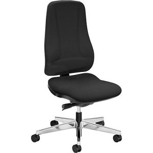 Prosedia Bürostuhl LEANOS V ERGO, Synchronmechanik, ohne Armlehnen, ergonomische Rückenlehne, schwarz/alupoliert Prosedia Bürostuhl LEANOS V ERGO, Synchronmechanik, ohne Armlehnen, ergonomische Rückenlehne, schwarz/alupoliert