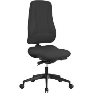 Prosedia Bürostuhl LEANOS V KOMFORT, Synchronmechanik, ohne Armlehnen, hohe Rückenlehne, Knierolle, schwarz/schwarz Prosedia Bürostuhl LEANOS V KOMFORT, Synchronmechanik, ohne Armlehnen, hohe Rückenlehne, Knierolle, schwarz/schwarz
