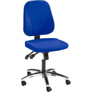 Prosedia Bürostuhl YOUNICO PLUS 8, Synchronmechanik, ohne Armlehnen, niedrige 3D-Rückenlehne, alupoliert/blau Prosedia Bürostuhl YOUNICO PLUS 8, Synchronmechanik, ohne Armlehnen, niedrige 3D-Rückenlehne, alupoliert/blau