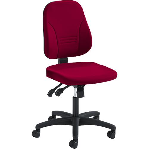 Prosedia Bürostuhl YOUNICO PLUS 8, Synchronmechanik, ohne Armlehnen, niedrige 3D-Rückenlehne, bordeaux