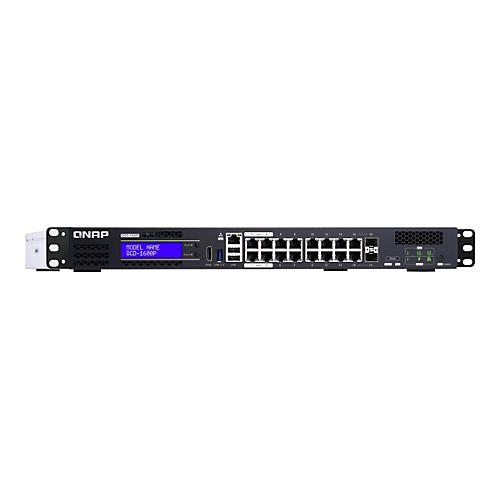 QNAP QGD-1600P - Switch - 16 Anschlüsse - Smart - an Rack montierbar