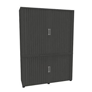 Querrollladenschrank, zweiteilig, B 1350 mm, 5 OH, graphit