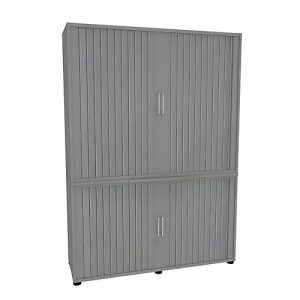 Querrollladenschrank, zweiteilig, B 1350 mm, 5 OH, silber Querrollladenschrank, zweiteilig, B 1350 mm, 5 OH, silber