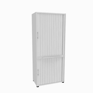 Querrollladenschrank, zweiteilig, B 800 mm, 5 OH, weiß Querrollladenschrank, zweiteilig, B 800 mm, 5 OH, weiß