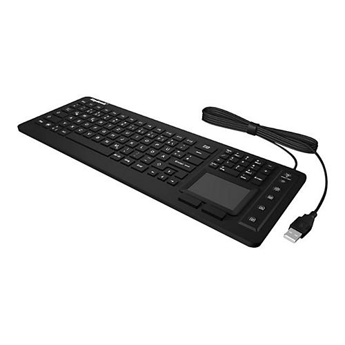 RaidSonic KeySonic KSK-6231INEL - Tastatur - mit Touchpad - hinterleuchtet - USB - Deutsch