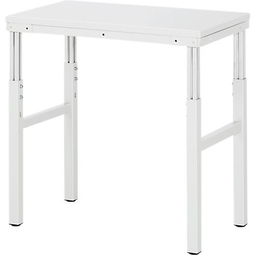 Rau Basistisch Serie E, manuell höhenverstellbar, 22 mm Spanplatte mit Melaminbelag, bis 450 kg, B 700 x T 500 x H 650-1000 mm, lichtgrau