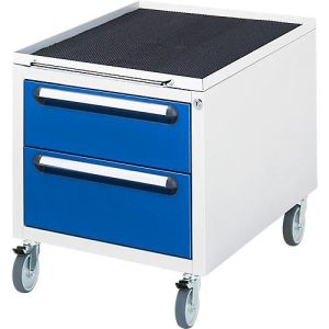 Rau Roll-Container für höhenverstellbare Arbeitstische Jerry, Tom, Serie E, Adlatus, 2 Schubladen, B 480 x T 600 x H 540 mm, lichtgrau/enzianblau Rau Roll-Container für höhenverstellbare Arbeitstische Jerry, Tom, Serie E, Adlatus, 2 Schubladen, B 480 x T 600 x H 540 mm, lichtgrau/enzianblau