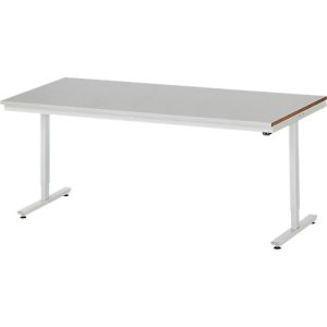 Rau Werktisch Adlatus, elektrisch höhenverstellbar, 25 mm MDF-Platte mit Stahlblechbelag, 300 kg, B 2000 x T 800 x H 720-1120 mm, silber/lichtgrau Rau Werktisch Adlatus, elektrisch höhenverstellbar, 25 mm MDF-Platte mit Stahlblechbelag, 300 kg, B 2000 x T 800 x H 720-1120 mm, silber/lichtgrau