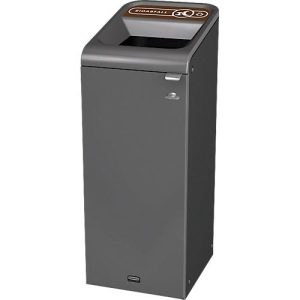 Recyclingstation Rubbermaid Configure, für Bioabfall, 57 l, Magnetverbindung, B 495 x T 367 x H 975 mm, braun Recyclingstation Rubbermaid Configure, für Bioabfall, 57 l, Magnetverbindung, B 495 x T 367 x H 975 mm, braun