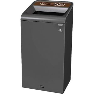Recyclingstation Rubbermaid Configure, für Bioabfall, 87 l, Magnetverbindung, B 495 x T 489 x H 975 mm, braun Recyclingstation Rubbermaid Configure, für Bioabfall, 87 l, Magnetverbindung, B 495 x T 489 x H 975 mm, braun