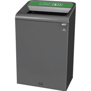 Recyclingstation Rubbermaid Configure, für Glas, 125 l, Magnetverbindung, B 495 x T 610 x H 975 mm, grün Recyclingstation Rubbermaid Configure, für Glas, 125 l, Magnetverbindung, B 495 x T 610 x H 975 mm, grün