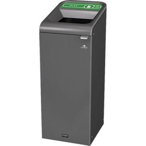 Recyclingstation Rubbermaid Configure, für Glas, 57 l, Magnetverbindung, B 495 x T 367 x H 975 mm, grün