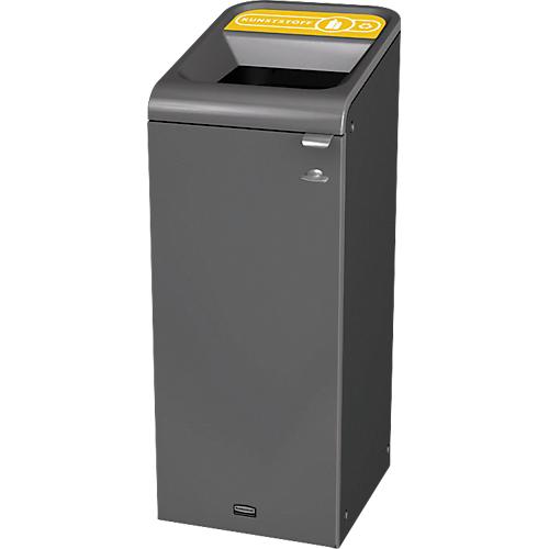 Recyclingstation Rubbermaid Configure, für Kunststoff, 57 l, Magnetverbindung, B 495 x T 367 x H 975 mm, gelb