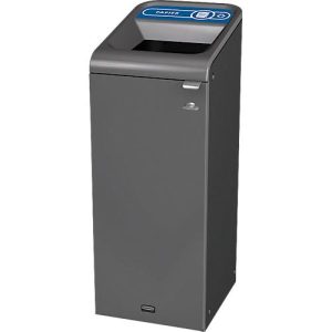 Recyclingstation Rubbermaid Configure, für Papier, 57 l, Magnetverbindung, B 495 x T 367 x H 975 mm, blau