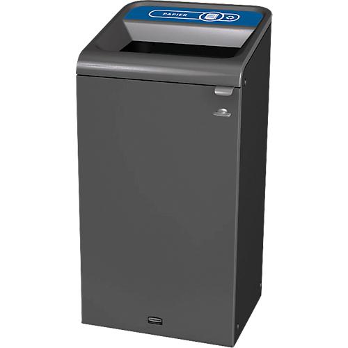 Recyclingstation Rubbermaid Configure, für Papier, 87 l, Magnetverbindung, B 495 x T 489 x H 975 mm, blau