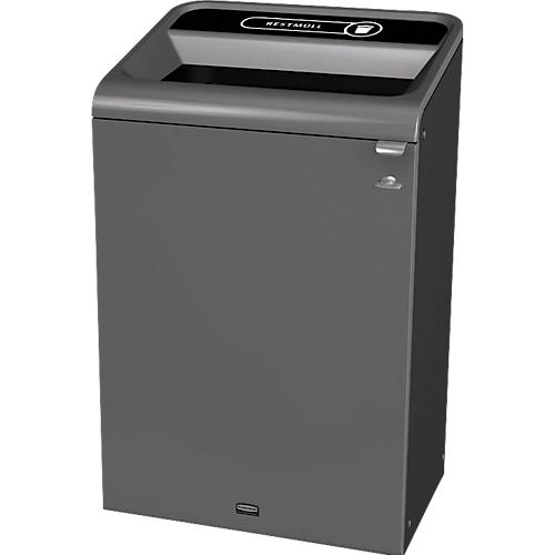 Recyclingstation Rubbermaid Configure, für Restmüll, 125 l, Magnetverbindung, B 495 x T 610 x H 975 mm, schwarz