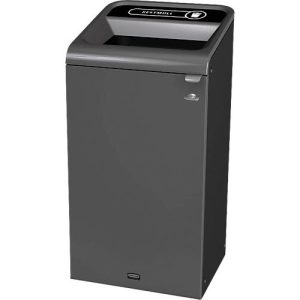 Recyclingstation Rubbermaid Configure, für Restmüll, 87 l, Magnetverbindung, B 495 x T 489 x H 975 mm, schwarz