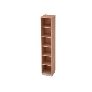 Regal, 6 OH, B 400 x T 400 mm, Nussbaum-Dekor Regal, 6 OH, B 400 x T 400 mm, Nussbaum-Dekor
