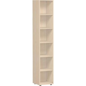 Regal, 6 Ordnerhöhen, 5 Böden, B 400 x T 400 x H 2160 mm, Ahorn-Dekor Regal, 6 Ordnerhöhen, 5 Böden, B 400 x T 400 x H 2160 mm, Ahorn-Dekor