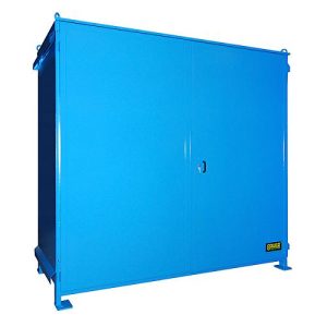 Regalcontainer BAUER CEN 29-2, Stahl, Doppelflügeltor, B 3175 x T 1480 x H 2980 mm, blau Regalcontainer BAUER CEN 29-2, Stahl, Doppelflügeltor, B 3175 x T 1480 x H 2980 mm, blau