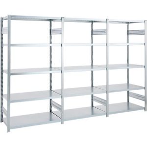 Regalkombination ORDO Industry, 1 Grundregal + 2 Anbauregale, 15 Fachböden, modular, Fachlast 185 kg, Feldlast 1200 kg, B 3980 x T 535 x H 2000 mm, verzinkt Regalkombination ORDO Industry, 1 Grundregal + 2 Anbauregale, 15 Fachböden, modular, Fachlast 185 kg, Feldlast 1200 kg, B 3980 x T 535 x H 2000 mm, verzinkt