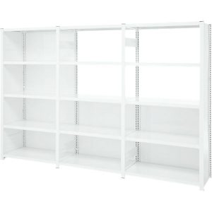 Regalkombination ORDO Professional, 1 Grundregal + 2 Anbauregale, 15 Böden, modular, Fachlast 140 kg, Feldlast 1200 kg, B 3080 x T 535 x H 2000 mm, verkehrsweiß Regalkombination ORDO Professional, 1 Grundregal + 2 Anbauregale, 15 Böden, modular, Fachlast 140 kg, Feldlast 1200 kg, B 3080 x T 535 x H 2000 mm, verkehrsweiß