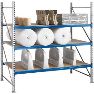Regalsystem WR 600, Grundfeld, Traverse blau, mit 3 Ebenen, 2500 x 2200 x 800 mm Regalsystem WR 600, Grundfeld, Traverse blau, mit 3 Ebenen, 2500 x 2200 x 800 mm