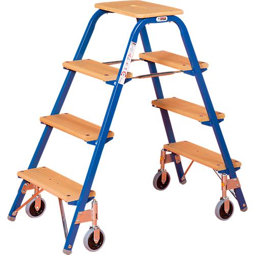 Roll-Tritt aus Leichtstahl®, 4 Stufen