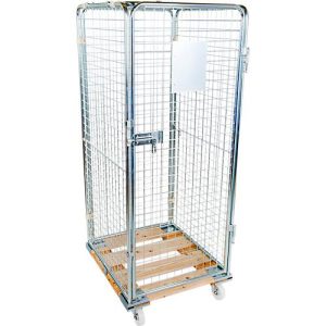 Rollbehälter, mit Holzrollplatte, 724 x 815 x 1800 mm Rollbehälter, mit Holzrollplatte, 724 x 815 x 1800 mm