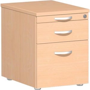 Rollcontainer PALENQUE, 1 Schub, 1 Utensilienauszug, HR-Auszug, B 430 x T 600 x H 566 mm, Buche Rollcontainer PALENQUE, 1 Schub, 1 Utensilienauszug, HR-Auszug, B 430 x T 600 x H 566 mm, Buche