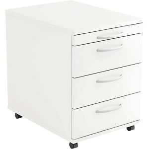 Rollcontainer TARA, 3 Schübe, Utensilienauszug, B 428 x T 580 x H 590 mm, weiß Rollcontainer TARA, 3 Schübe, Utensilienauszug, B 428 x T 580 x H 590 mm, weiß