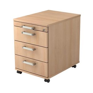 Rollcontainer TARVIS, 1 Utensilienauszug, abschließbar, 3 Schübe, B 428 x T 580 x H 590 mm, Eiche-Dekor Rollcontainer TARVIS, 1 Utensilienauszug, abschließbar, 3 Schübe, B 428 x T 580 x H 590 mm, Eiche-Dekor