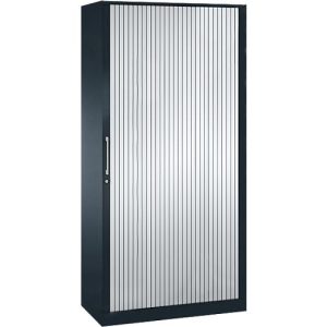 Rollladenschrank ASISTO C 3000, 5 Ordnerhöhen, B 1000 mm, anthrazit/alusilber Rollladenschrank ASISTO C 3000, 5 Ordnerhöhen, B 1000 mm, anthrazit/alusilber