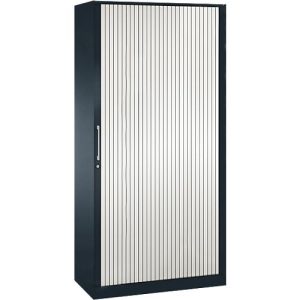 Rollladenschrank ASISTO C 3000, 5 Ordnerhöhen, B 1000 mm, anthrazit/weiß Rollladenschrank ASISTO C 3000, 5 Ordnerhöhen, B 1000 mm, anthrazit/weiß
