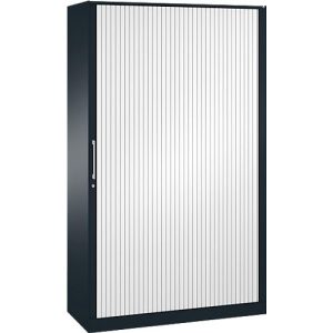 Rollladenschrank ASISTO C 3000, 5 Ordnerhöhen, B 1200 mm, anthrazit/weiß Rollladenschrank ASISTO C 3000, 5 Ordnerhöhen, B 1200 mm, anthrazit/weiß