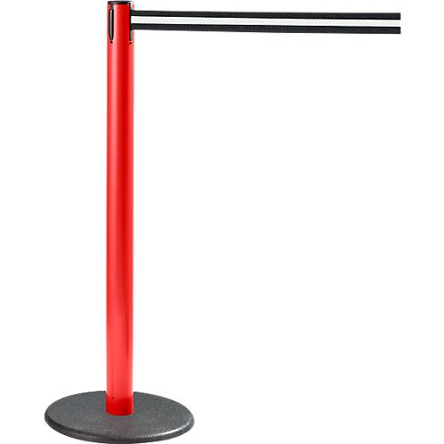RS-GUIDESYSTEMS® Gurtpfosten GLA 28, rot, Gurt schwarz/weiß