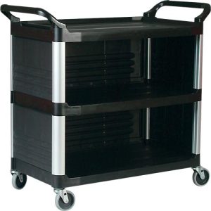 Rubbermaid X-TRA™ Mehrzweckwagen, 3 geschlossene Seitenverkleidungen, bis 135 kg, schwarz Rubbermaid X-TRA™ Mehrzweckwagen, 3 geschlossene Seitenverkleidungen, bis 135 kg, schwarz