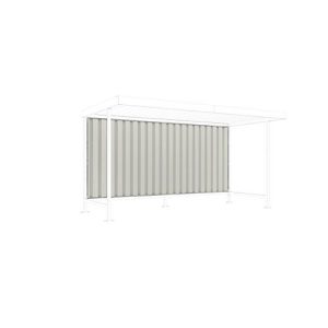 Rückwand für Überdachungssystem WSM Leipzig Grundeinheit, B 2870 mm, Trapezblech, grauweiß RAL 9002 Rückwand für Überdachungssystem WSM Leipzig Grundeinheit, B 2870 mm, Trapezblech, grauweiß RAL 9002