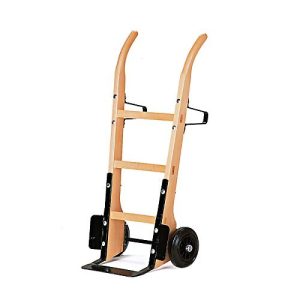 Sackkarre aus Holz mit Flachstahlschaufel, Tragkraft 250 kg, Luft-Bereifung Sackkarre aus Holz mit Flachstahlschaufel, Tragkraft 250 kg, Luft-Bereifung