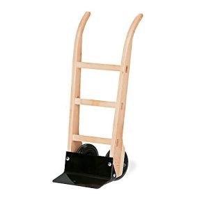 Sackkarre aus Holz mit Schaufelblech, Tragkraft 200 kg, Vollgummi-Bereifung Sackkarre aus Holz mit Schaufelblech, Tragkraft 200 kg, Vollgummi-Bereifung