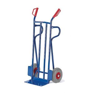Sackkarre, Vollgummireifen, Sicherheitsgriffe, 18 kg, Tragkraft 250 kg, enzianblau RAL 5012 Sackkarre, Vollgummireifen, Sicherheitsgriffe, 18 kg, Tragkraft 250 kg, enzianblau RAL 5012