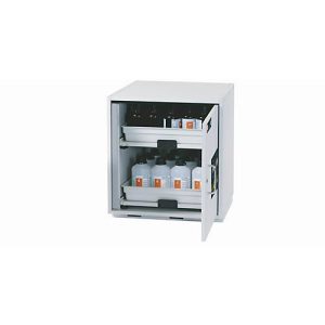 Säuren- und Laugen-Unterbauschrank asecos SL-CLASSIC-UB, Flügeltür, Anschlag rechts, Front Lichtgrau, B 590 x T 570 x H 600 mm Säuren- und Laugen-Unterbauschrank asecos SL-CLASSIC-UB, Flügeltür, Anschlag rechts, Front Lichtgrau, B 590 x T 570 x H 600 mm