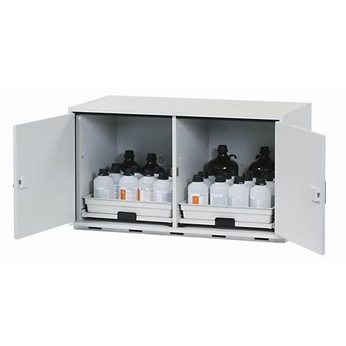 Säuren- und Laugen-Unterbauschrank asecos SL-CLASSIC-UB, Flügeltüren, Front Lichtgrau, B 1100 x T 570 x H 600 mm