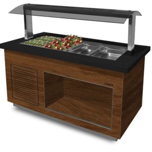 SARO Salatbar Premium SB-K170 braun/schwarz für 4x 1/1 GN SARO Salatbar Premium SB-K170 braun/schwarz für 4x 1/1 GN