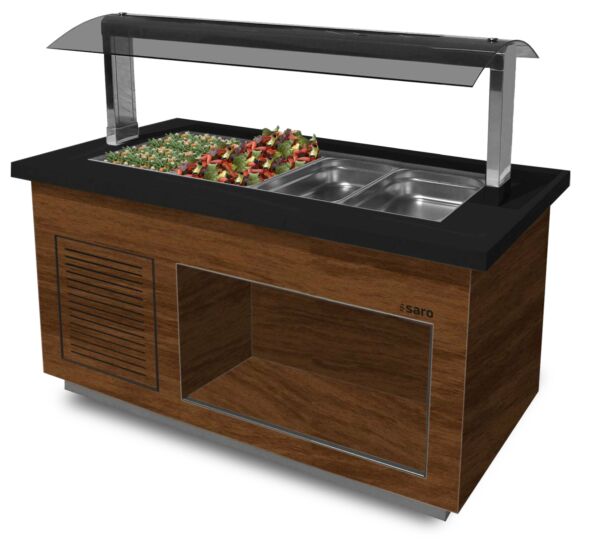 SARO Salatbar Premium SB-K170 braun/schwarz für 4x 1/1 GN